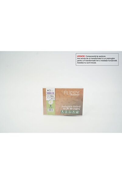 Flippy Componentă Instalație Crăciun Tip Liniar 5 m, 50 LED Alb Cald, 8 Jocur...