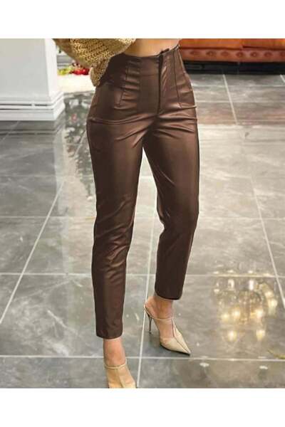 AndraRose Styles Pantaloni Office Piele Karol - Maro - C16137XS