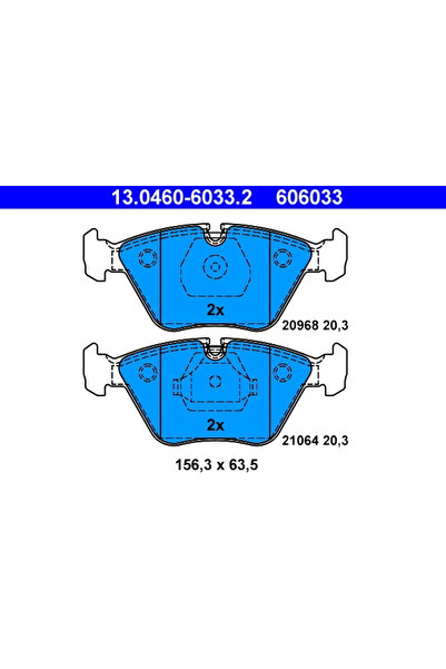 Ate Set Placute Frana Frana Disc Bmw 5/7/Z3 Roadster