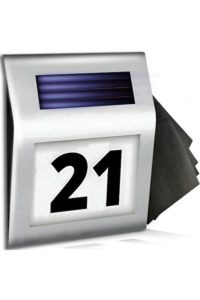 Retoo Lampă solară LED pentru numărul casei cu finisaj din oțel inoxidabil