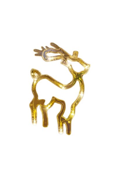 OEM Cortină luminoasă de Crăciun cu figurine în formă de brad, ren și clopoțe...