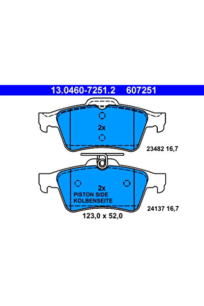 Ate Комплект спирачни накладки за дискови спирачки Renault Laguna 3/Laguna Cupe