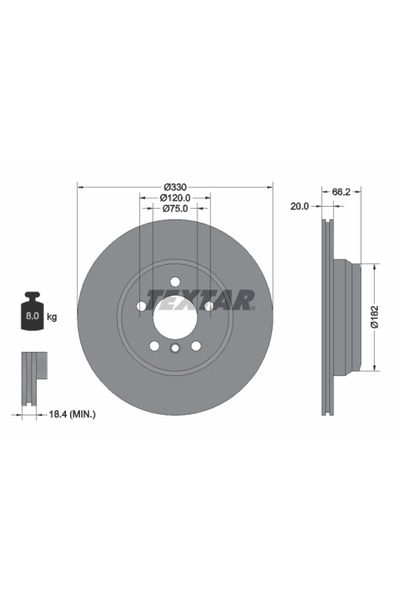 TEXTAR Disc Frana Bmw 3/4