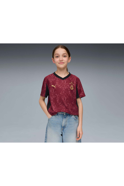 Puma Galatasaray Sponsor Unprinted 25/26 Kids Alternate Jersey Maroon