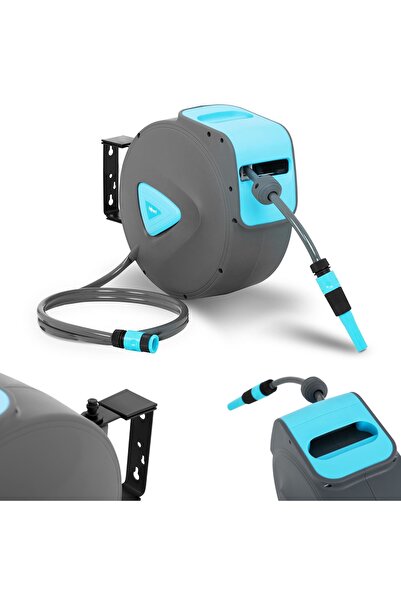 Other Furtun de grădină cu tambur automat de perete 20 m + 2 m 1/2''