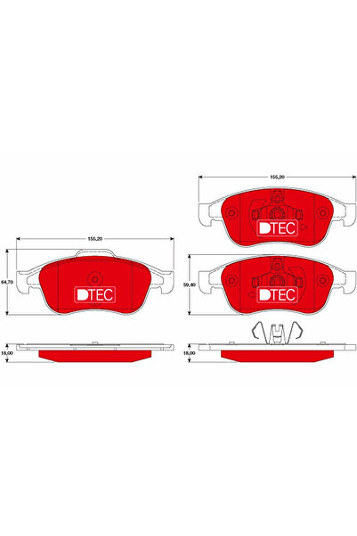TRW Set Placute Frana Frana Disc Dacia Duster/Lodgy Renault Duster/Fluence/Me...