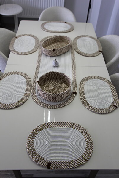 fa collection desing Runner Natural Jute, Patterned, Wicker, American Service, Table, Coffee Table Cover