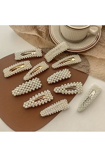 Hüma Butik Takı & Aksesuar İncili Saç Tokası Seti – Karışık Model Rasgele Gön...