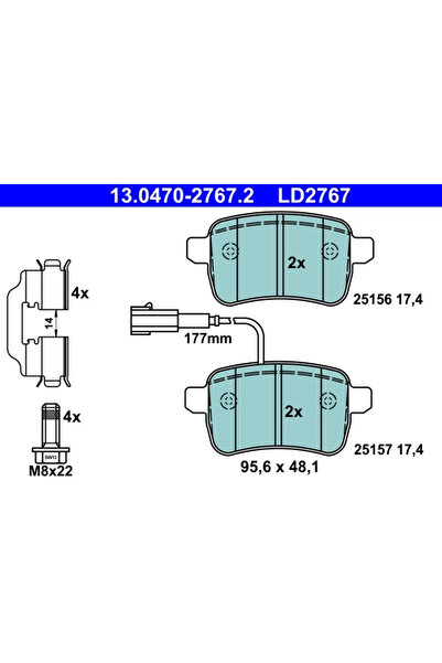Ate Set Placute Frana Frana Disc Alfa Romeo Giulietta