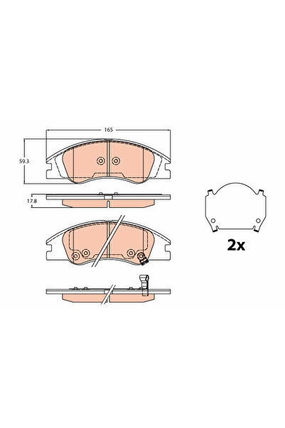 TRW Set Placute Frana Frana Disc Kia Cerato 1