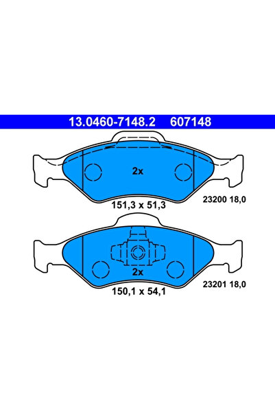 Ate Set Placute Frana Frana Disc Ford Courier Pick-Up/Fiesta 4/Fiesta Autouti...