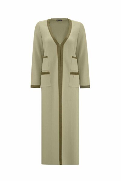 MISS DALIDA Dört Cepli Triko Olive Hırka