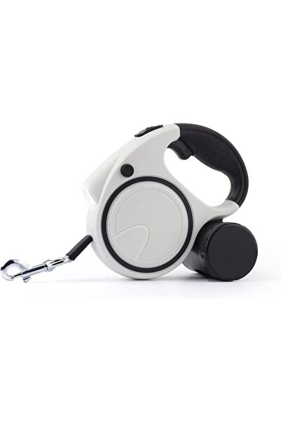 Manolex Reflective Retractable Leash, 5 Meters, Rotating Buckle, Durable Nylon, Cushioned Handle, Night Visi