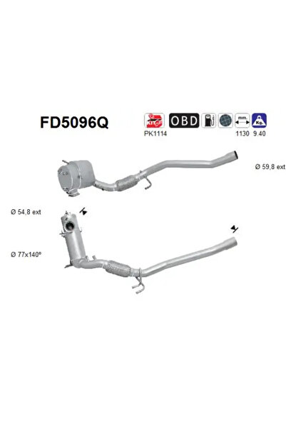 As Filtru Funingine/Particule Sist.De Esapament Audi A3 Seat Altea/Leon