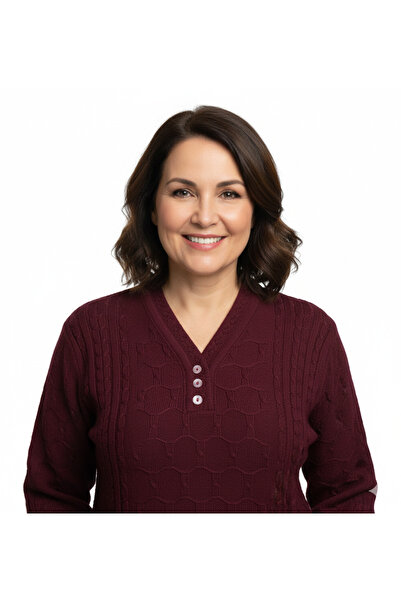 Oppland سترة تريكو شتوية نسائية من كارديلن محبوكة بياقة على شكل حرف V ناعمة ومريحة بقصة كاملة