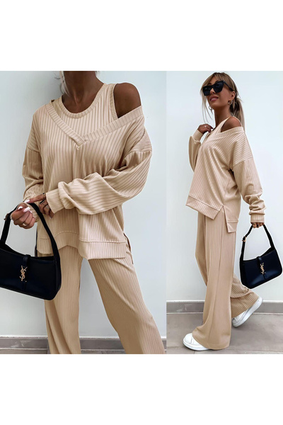 AndraRose Styles Set of 3 pieces Skarlet - Cream - setskarletcremL