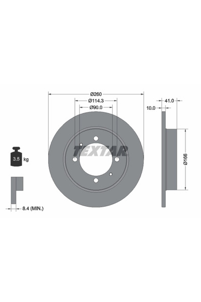 Krieger Disc Frana Mitsubishi Carisma/Space Star Microbus Volvo S40 1/V40