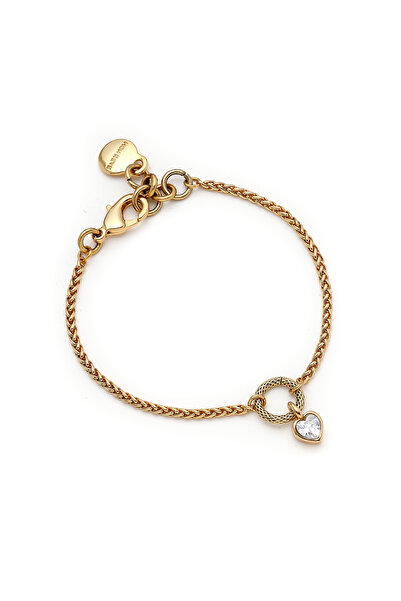 Mon Reve Tiny Zirkon Kalp Charm Zincir Bilezik