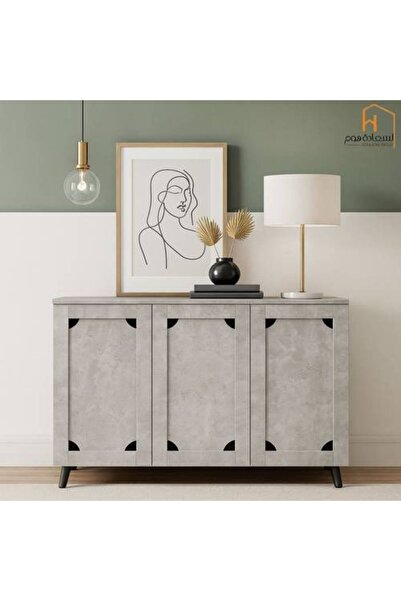 Al Saada Home خزانة أحذية متعددة الاستخدامات - 120*34*90 - رمادي