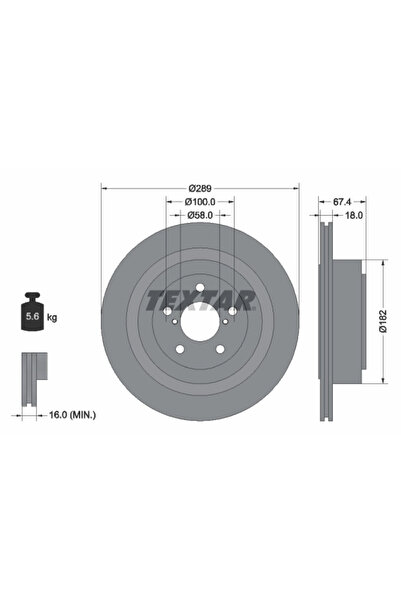 TEXTAR Disc Frana Subaru Impreza/Legacy 4/Outback