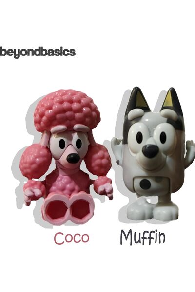 beyond basics Bluey Family and Friends Action Figure Set, 6-8 cm, 8-Pack Collection with Friends.