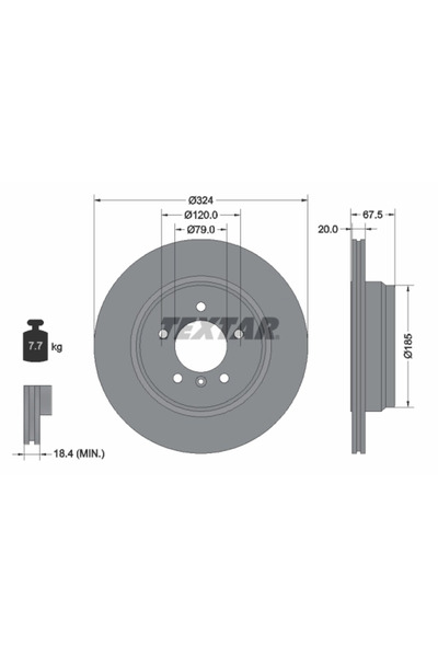 TEXTAR Disc Frana Bmw 7