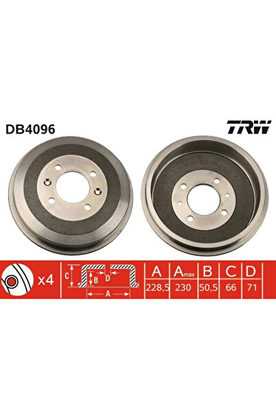 TRW Tambur Frana Peugeot 305 2/306/405 1