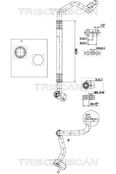 TRISCAN Conducta Presiune Variabila Aer Conditionat Spate Ford Fiesta 7