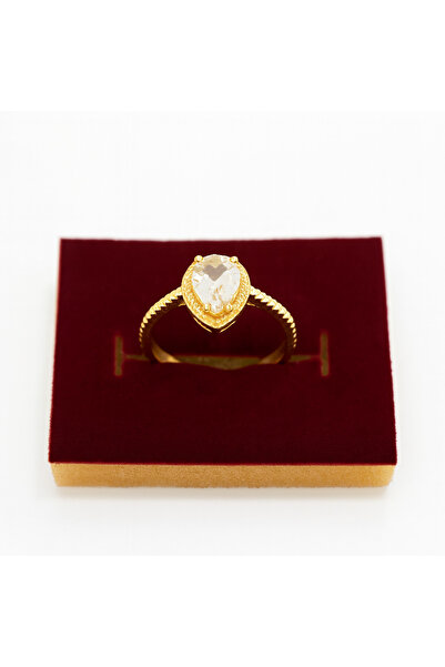 Bittox خاتم نسائي ذهبي اللون بتصميم عصري مرصع بالأحجار اللامعة - خاتم أنيق وج...