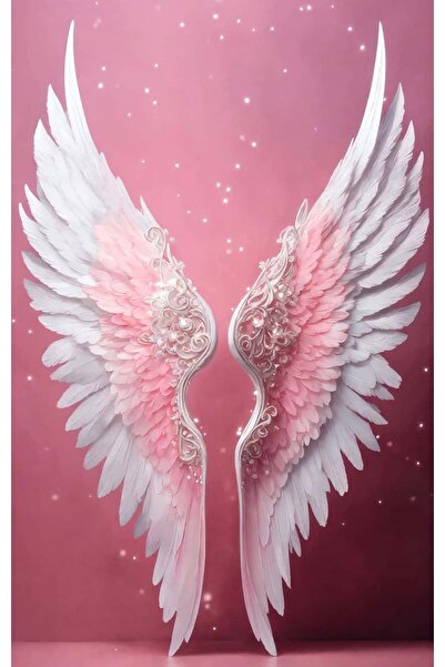 Dialands Mozaik Pembe Kanatlar 40x63cm T044 Dialands Elmas Mozaik Tablo