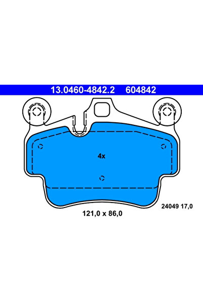 Ate Set Placute Frana Frana Disc Porsche 911/Boxster/Cayman