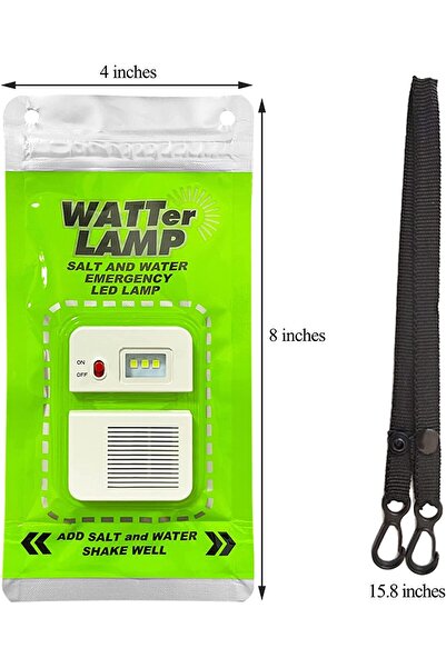 Fipka Bigvendedor Camping LED Lights, Salt Water Emergency Lamp, White, Aluminium Magnesium Alloy, Outdoor