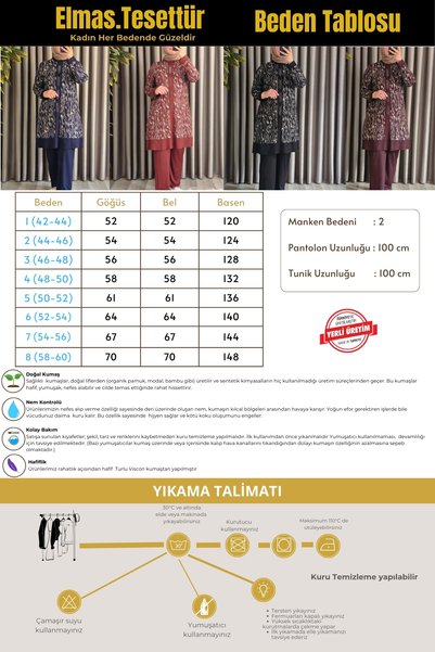 Elmas Tesettür Women's Clothing Stripe Patterned Samira Set
