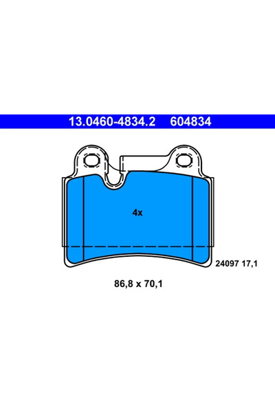 Ate Set Placute Frana Frana Disc Vw Touareg 2002-2010