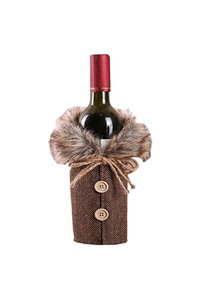 Aptel Husa decorativa pentru sticla, model de Craciun, maro