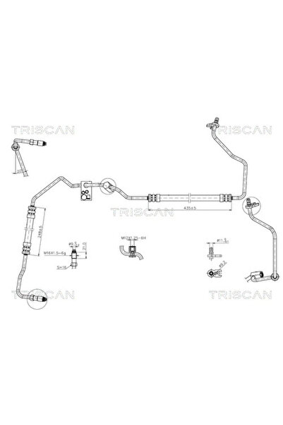 TRISCAN Furtun Hidraulic Sistem De Directie De La Pompa Hidraulica La Caseta ...