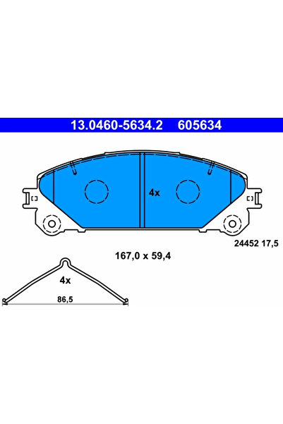Ate Set Placute Frana Frana Disc Lexus Es/Nx/Rx Toyota Alphard / Vellfire/Cam...