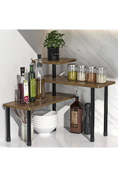 Rovitech Unitate MDF cu 3 rafturi și 5 picioare metalice, rotativă la 180°, 6...