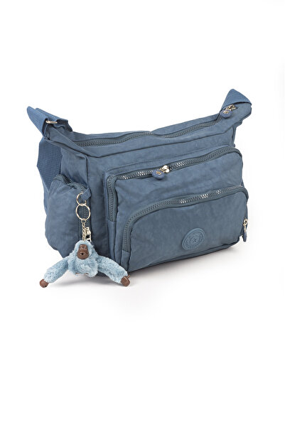 İMAKS Geantă Messenger Crinkle / Klinkır din material textil impermeabil, cu mai multe compartimente, cu mâner încrucișat și cu umăr, albastru 116G