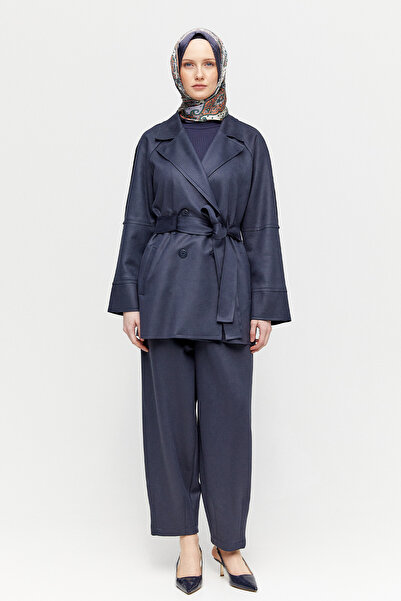 Setrms Süet Görünümlü Kruvaze Ceket