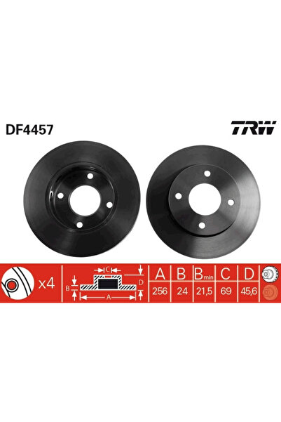 TRW Disc Frana Haima (Faw) 3 Limuzina/Haima 2 Mitsubishi Colt 6/Colt Czc 6