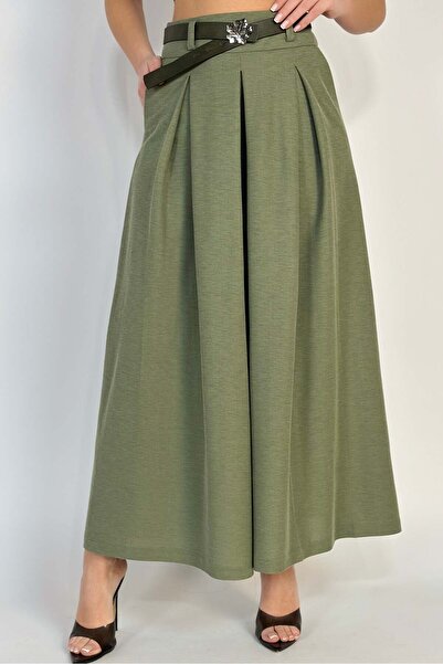 WildFashion Long wide skirt-type pants made of light material V644-100