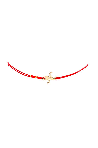 Ermara Jewelry 14k gold initial “N” cord bracelet