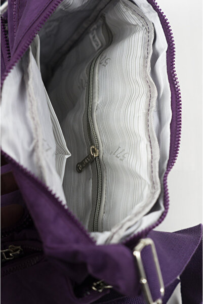 İMAKS Geantă Messenger pentru braț și umăr, din material textil rezistent la apă, cu mai multe compartimente, mov 116G