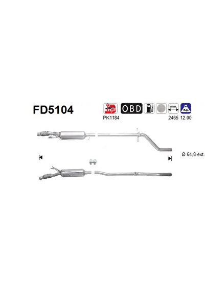 As Filtru Funingine/Particule Sist.De Esapament Citroen C5 3 Peugeot 508 1 20...