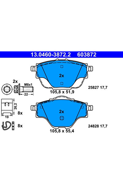 Ate Set Placute Frana Frana Disc Citroen C4 Grand Picasso 2/C4 Picasso 2 Peug...