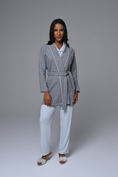 Marilyn Club Set de pijamale pentru femei cu halat de dimineata Set de 3 piese