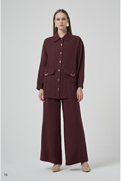 Nuss 1025 Full Length Buttoned Pants Suit