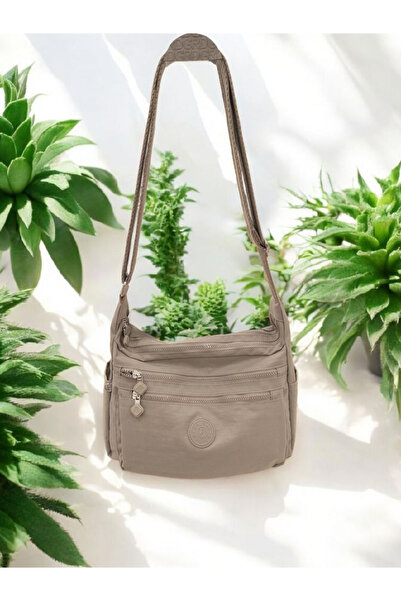 LİLİLEMON Multi-Compartment Waterproof Imported Crinkle Fabric Crossbody Bag