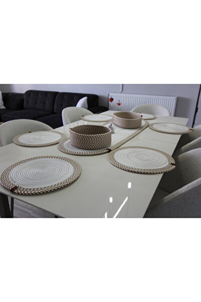 fa collection desing Runner Natural Jute, Patterned, Wicker, American Service, Table, Coffee Table Cover